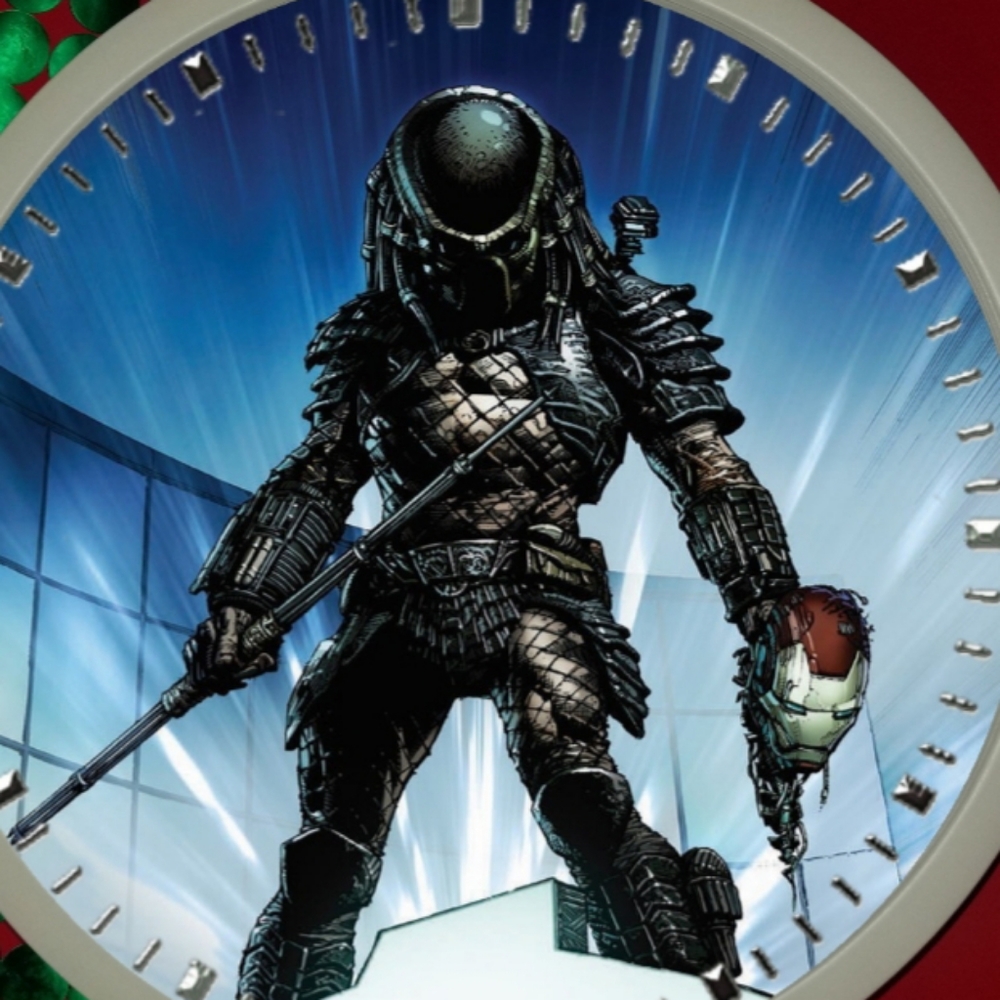 Predator n Stark led lights wall clock
